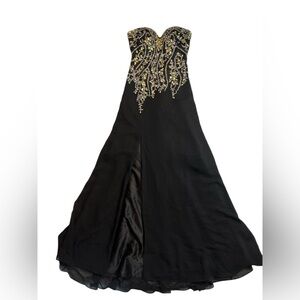 Milano Formals Mermaid Chiffon Beaded Prom Dresses